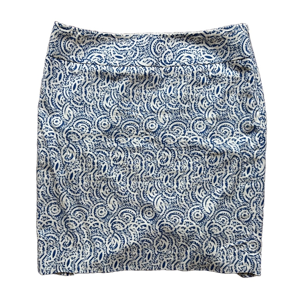 the limited blue & white midi skirt
